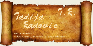 Tadija Radović vizit kartica